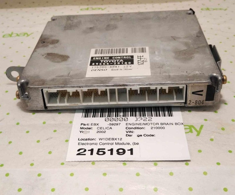02 TOYOTA CELICA Engine/motor Brain Box (behind LH headlamp) GT (1ZZFE