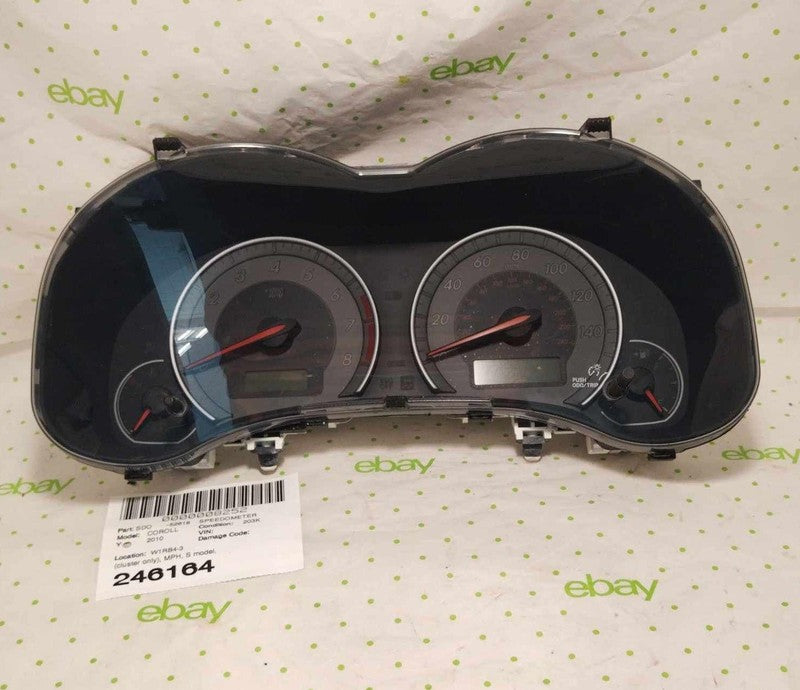 2009-2010 Toyota Corolla S Speedometer Instrument Cluster MPH AT Thru