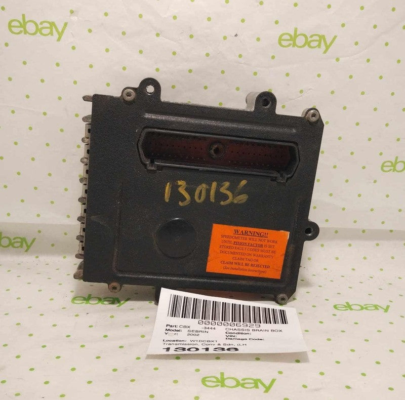 02 CHRYSLER SEBRING Chassis Brain Box TANSMISSION CONTROL MODULE