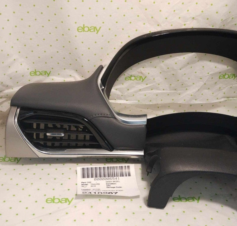 18 CHEVY TRAVERSE UPPER LH DASH TRIM PUSH START SWITCH