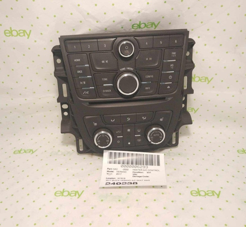 12 13 14 15 16 17 BUICK VERANO Heater A/c Control