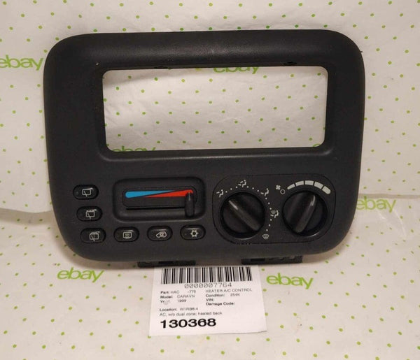 99 00 DODGE CARAVAN Heater A/c Control
