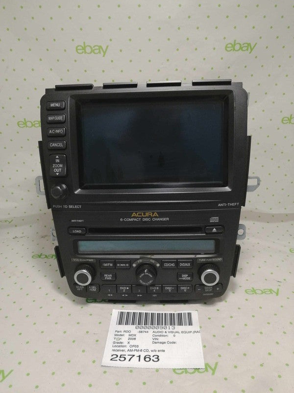 Audio & Visual Equip.(radio) ACURA MDX 05 06