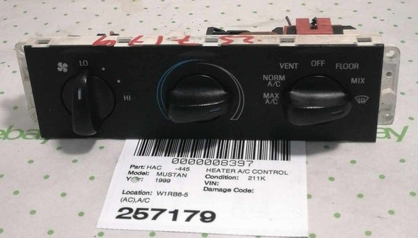 94 95 96 97 98 99 00 FORD MUSTANG Heater A/c Control