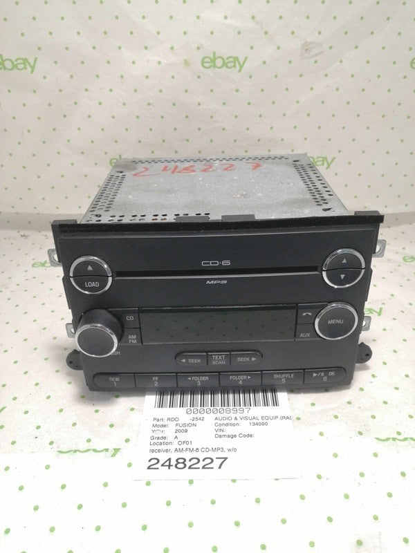 Audio & Visual Equip.(radio) FORD FUSION 08 09