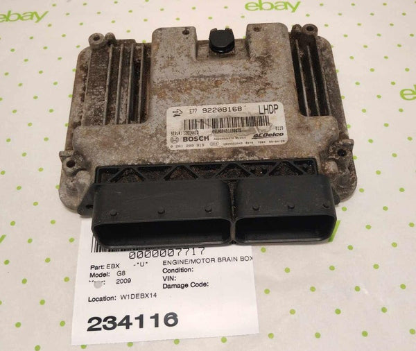 09 PONTIAC G8 Engine/motor Brain Box
