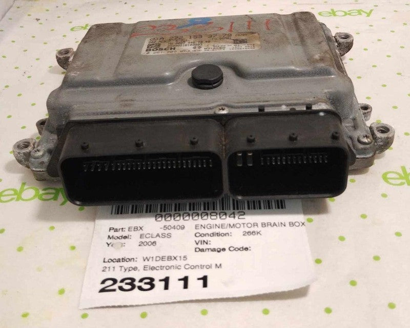 06 MERCEDES E-CLASS Engine/motor Brain Box