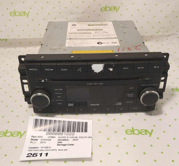 09 10 DODGE AVENGER Audio & Visual Equip.(radio)