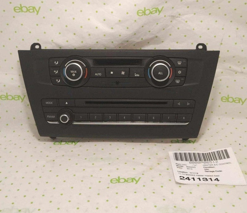 13 BMW X3 Heater Heated Seats A/c Radio Control CD PLAYER