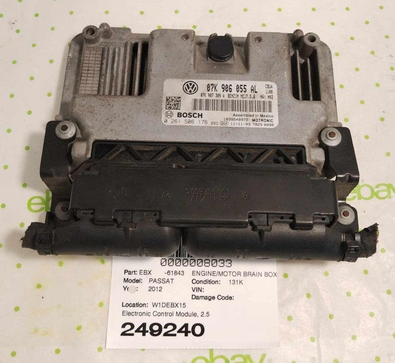 12 VW PASSAT Engine/motor Brain Box