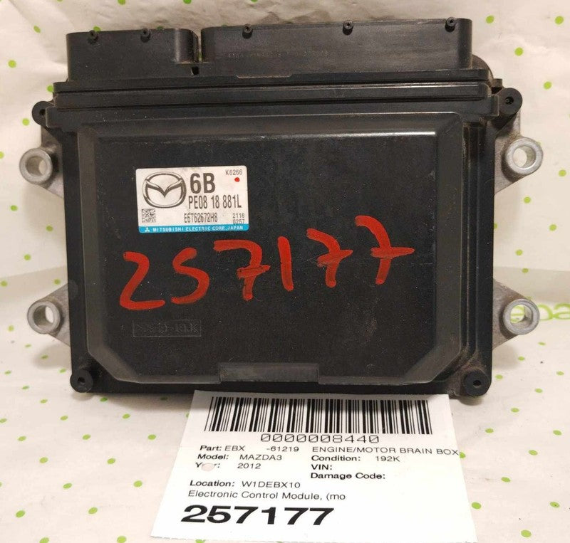 12 13 MAZDA 3 Engine/motor Brain Box