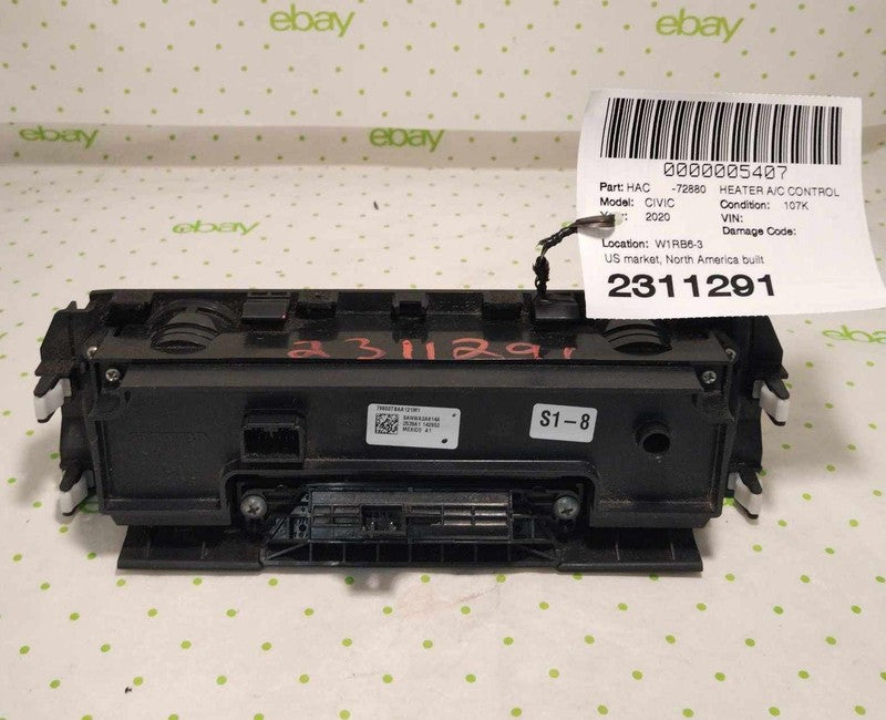 16 17 18 19 20 21 HONDA CIVIC Heater A/c Control