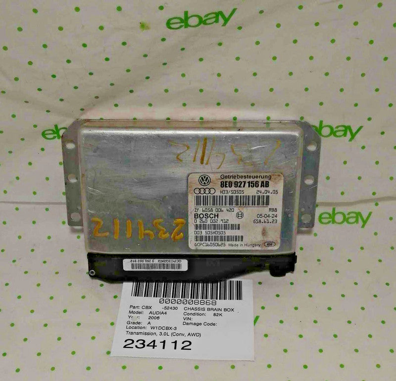 02 03 04 05 06 AUDI A4 Chassis Brain Box