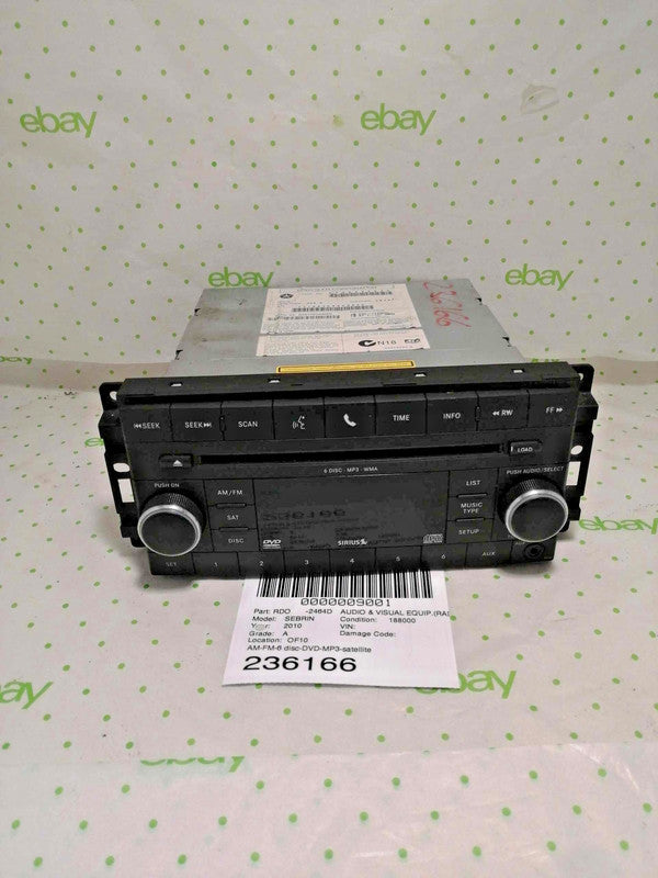 Audio & Visual Equip.(radio) CHRYSLER SEBRING 07 08 09 10