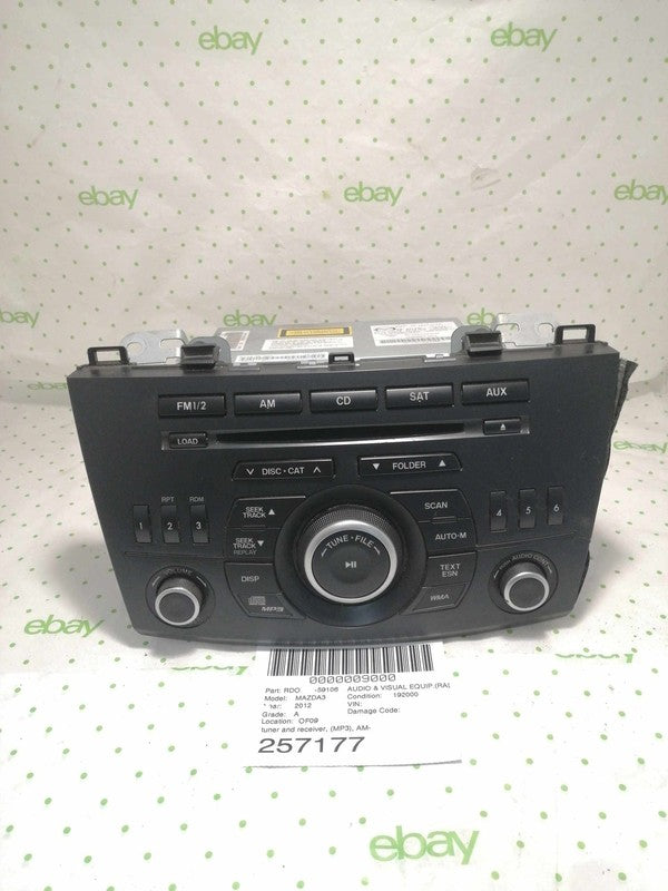 Audio & Visual Equip.(radio) MAZDA 3 12 13