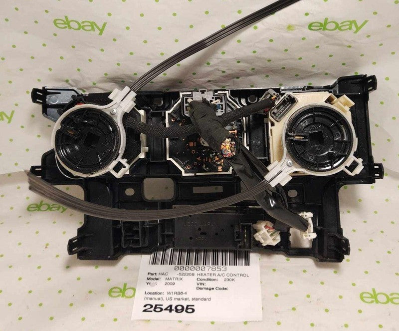 09 10 TOYOTA MATRIX Heater A/c Control