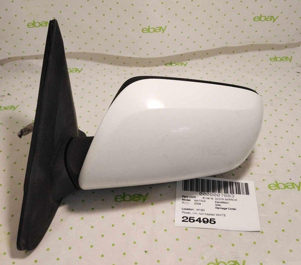 09 10 11 12 13 14 TOYOTA MATRIX Door Mirror Left Power non-heated WHIT