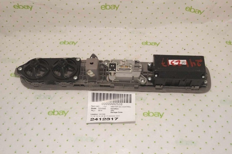 15 HONDA ODYSSEY Rear Temperature Climate Heater A/c Control
