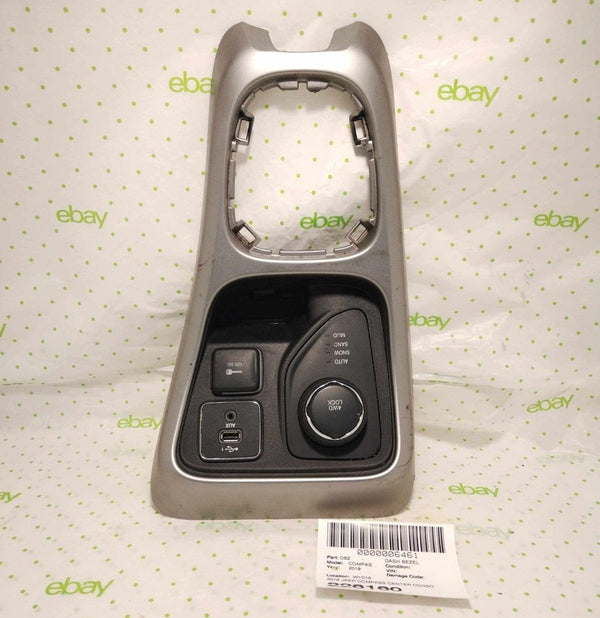 19 JEEP COMPASS Dash CENTER CONSOLE FLOOR GEAR SHIFT BEZEL