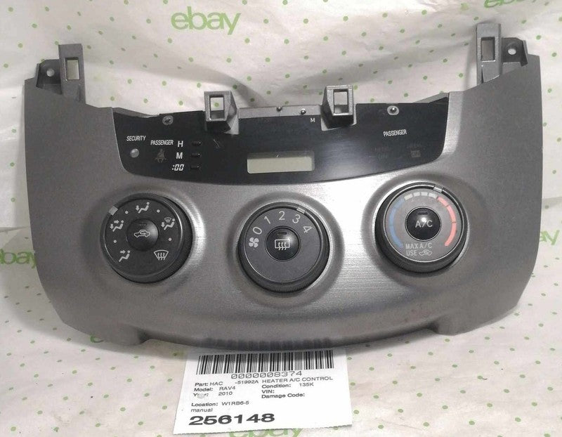 06 07 08 09 10 11 12 TOYOTA RAV-4 Heater A/c Control manual
