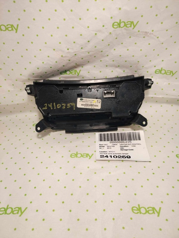 15 16 17 NISSAN SENTRA Heater A/c Control