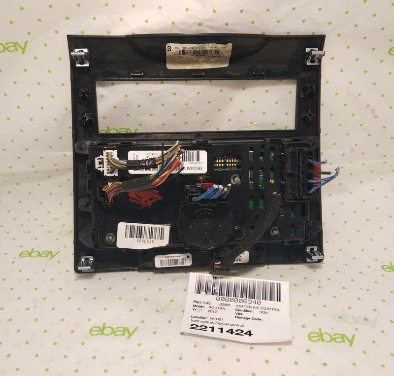 12 13 14 VW ROUTAN Heater A/c Control 5 knobs (opt 9AI) heated seatA/C