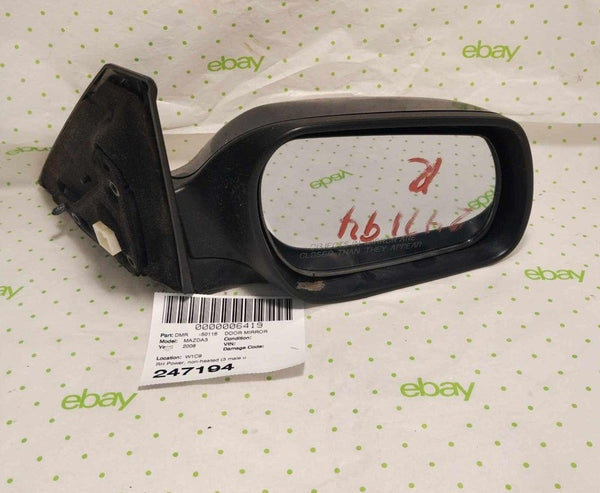 07 08 09 MAZDA 3 Door Mirror Right Blue