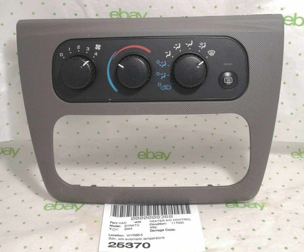01 02 03 04 05 06 DODGE STRATUS Heater A/c Control with dash bezel tri