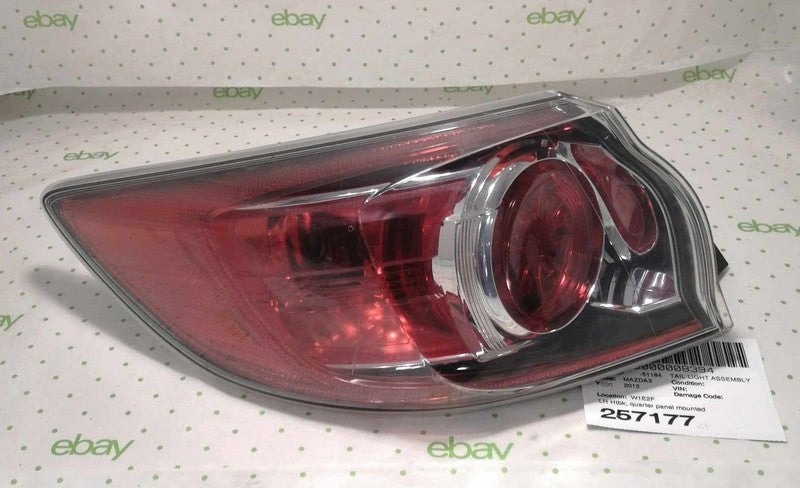 10 11 12 13 MAZDA 3 Tail Light Assembly Left Htbk quarter panel mounte