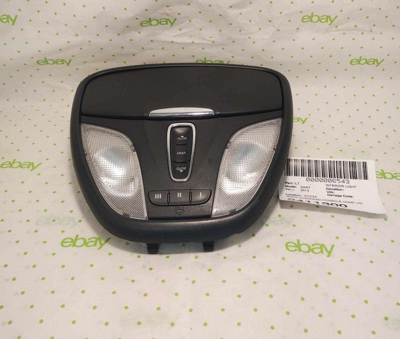 13 DODGE DART ROOF OVERHEAD CONSOLE DOME LIGHT W/ SUNROOF SWITCH