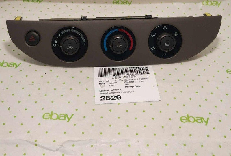 02 03 04 05 06 TOYOTA CAMRY Heater A/c Control