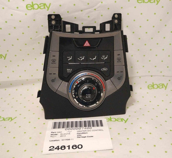 13 HYUNDAI ELANTRA Heater A/c Control HEATED SEAT