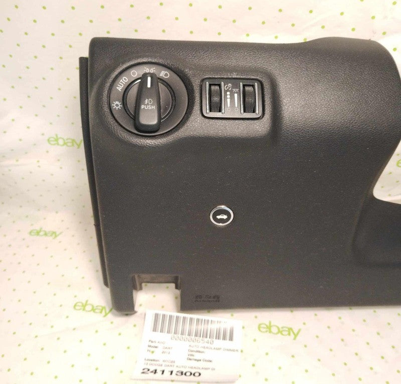 13 DODGE DART AUTO HEADLAMP DIMMER LOWER KNEE COVER PANEL TRIM / SWITC