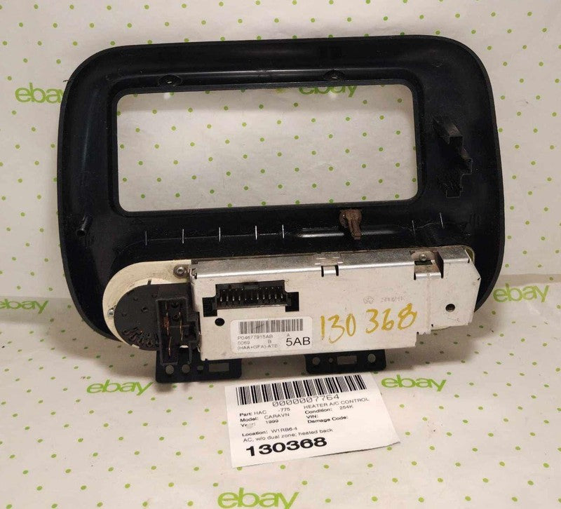99 00 DODGE CARAVAN Heater A/c Control