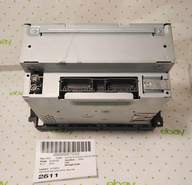 09 10 DODGE AVENGER Audio & Visual Equip.(radio)
