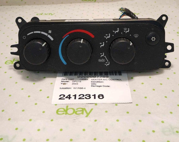 03 04 05 DODGE PICKUP 1500 Heater A/c Control