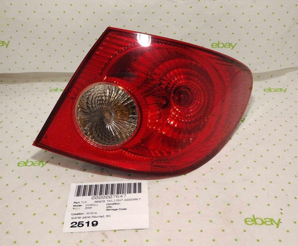 03 04 05 06 07 08 TOYOTA COROLLA Tail Light Assembly Right