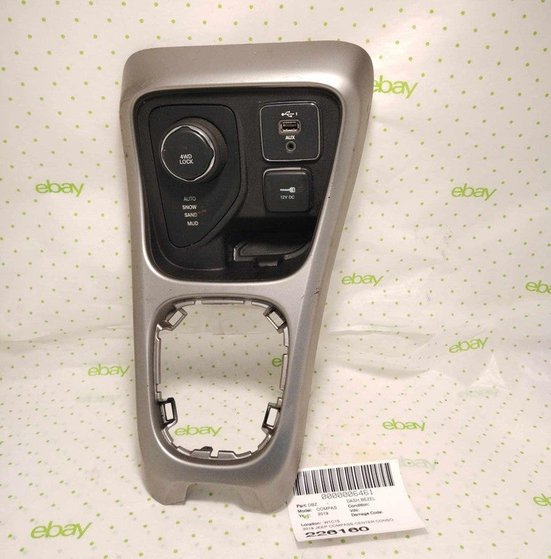 19 JEEP COMPASS Dash CENTER CONSOLE FLOOR GEAR SHIFT BEZEL