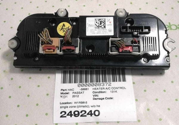 12 VW PASSAT Heater A/c Control