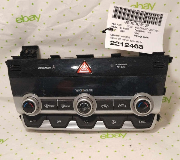 19 20 HYUNDAI ELANTRA Heater A/c Control