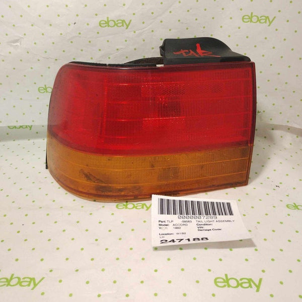 92 93 HONDA ACCORD Tail Light Assembly Left