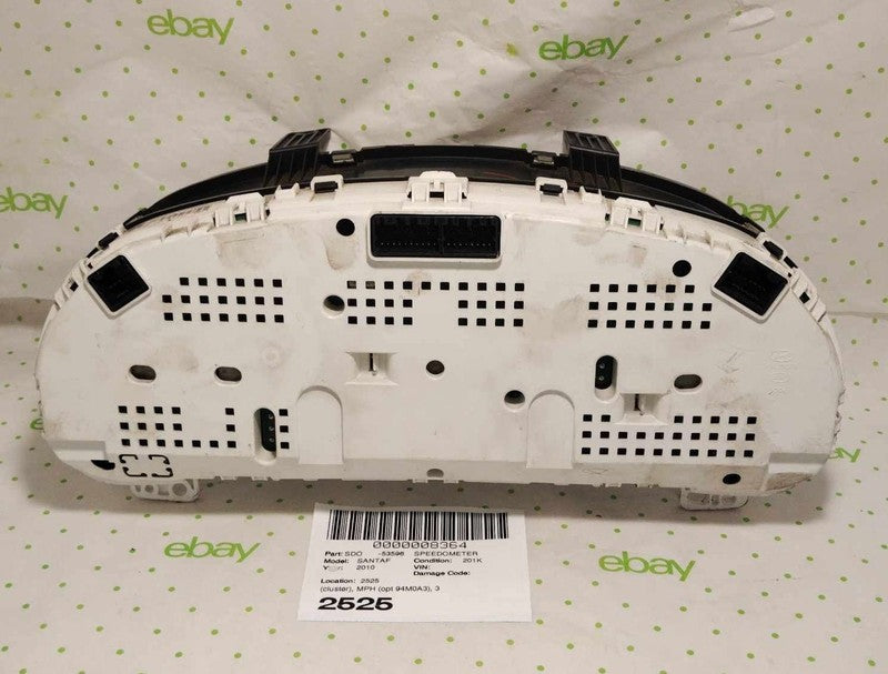 10 11 12 HYUNDAI SANTA FE Speedometer MPH (opt 94M0A3) 3.5L