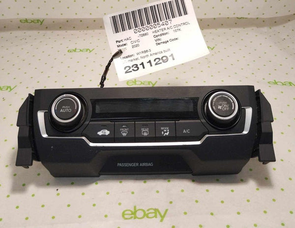 16 17 18 19 20 21 HONDA CIVIC Heater A/c Control