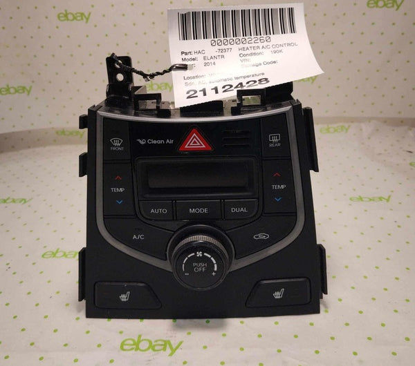 14 15 16 HYUNDAI ELANTRA Heater A/c Control