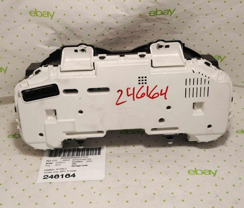 2009-2010 Toyota Corolla S Speedometer Instrument Cluster MPH AT Thru 