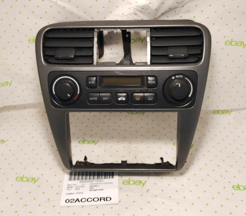 01 02 HONDA ACCORD Heater A/c Control Climate Control Digital Radio Be
