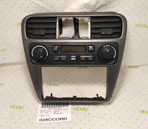 01 02 HONDA ACCORD Heater A/c Control Climate Control Digital Radio Be