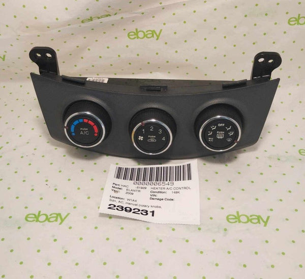 07 08 09 10 HYUNDAI ELANTRA Heater A/c Control