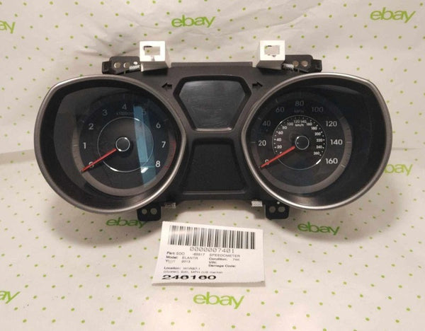 13 HYUNDAI ELANTRA Speedometer Sdn MPH (US market) US built AT