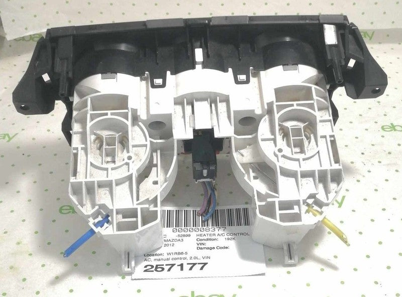 12 13 MAZDA 3 Heater A/c Control 2.0L VIN 8 (8th digit)